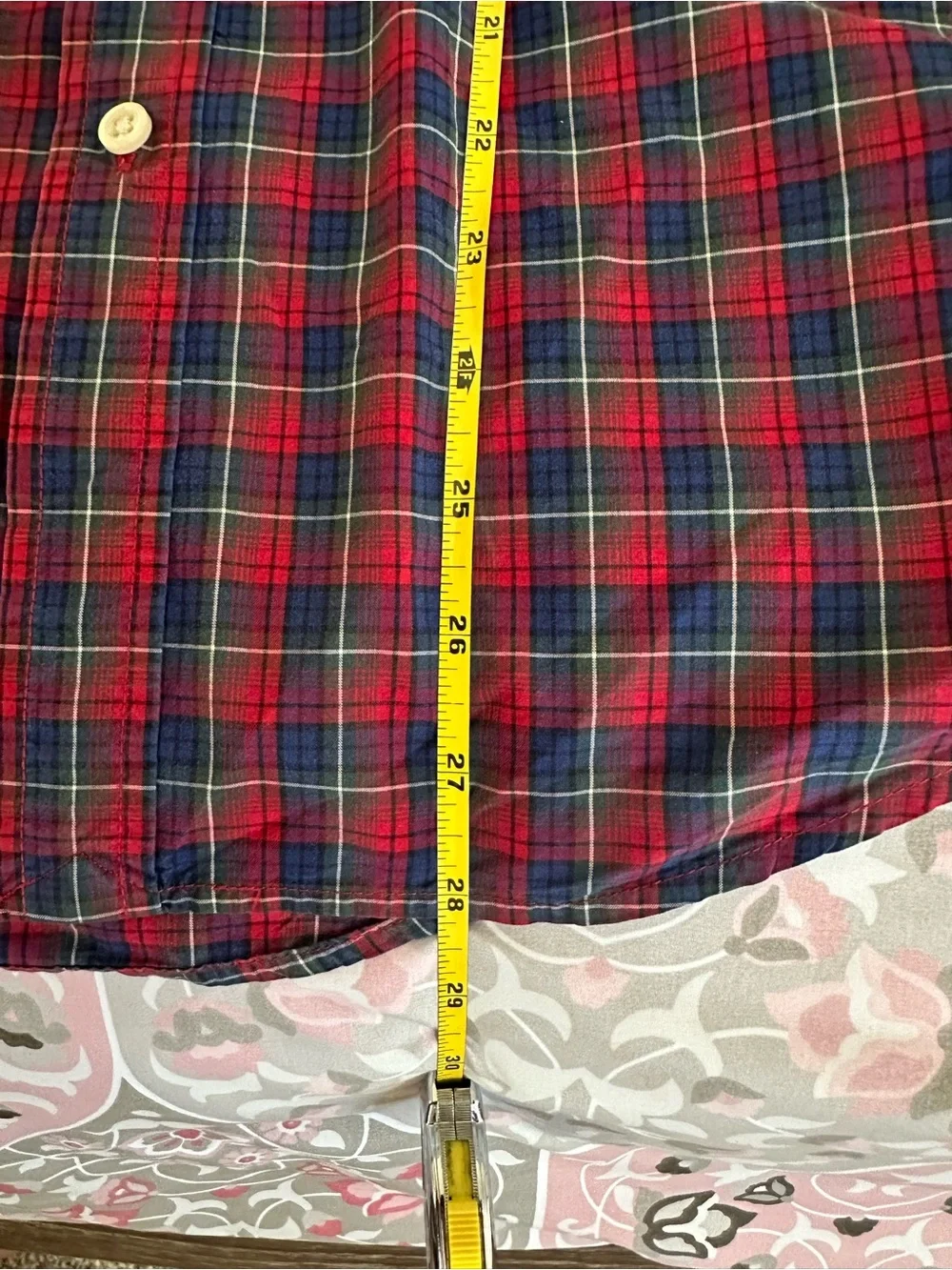 Ralph Lauren Red and Green Plaid Button-Down Shirt